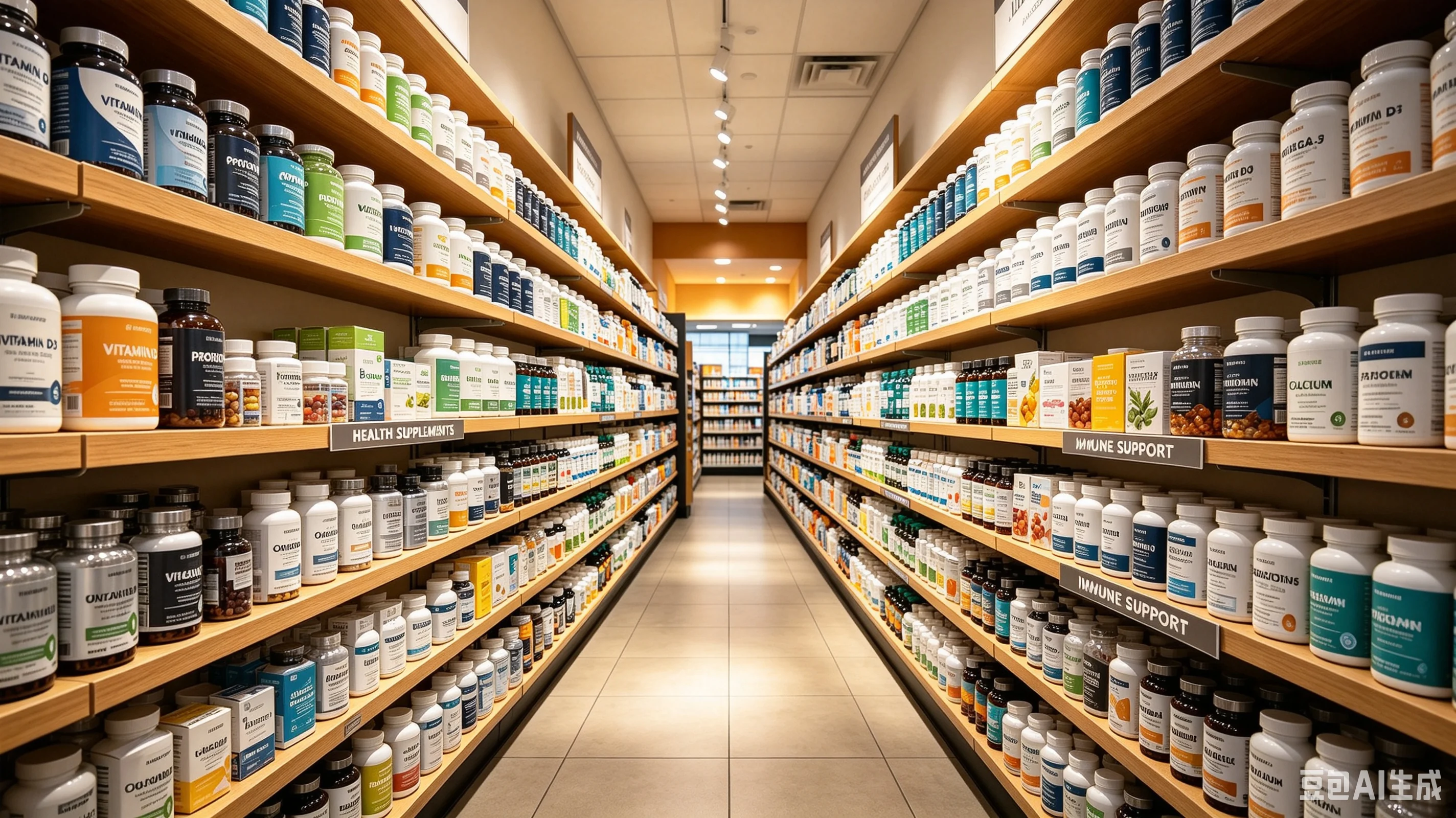 海外健康零售渠道中的保健品货架陈列